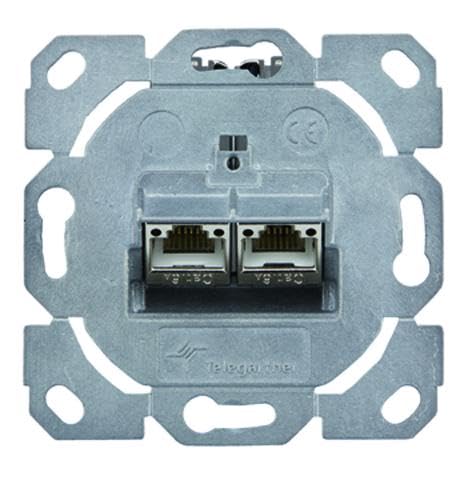 Prise réseau encastré double RJ45 Cat 6a Telegärtner
