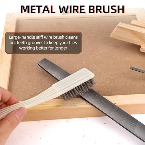 Btec AB984686 46Pcs Metal File Set,Flat File/Half-Round File/Triangle File/Round File,4Pcs Large Steel Rasp Files thumb #6