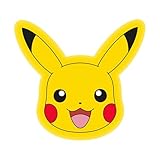 Pokémon Character World – Offiziell Lizenziertes Kissen Form | Kissen in Pikachu-Plüschform | Perfekt als Schlafzimmer- oder Wohnzimmerdekoration, 35 cm x 35 cm
