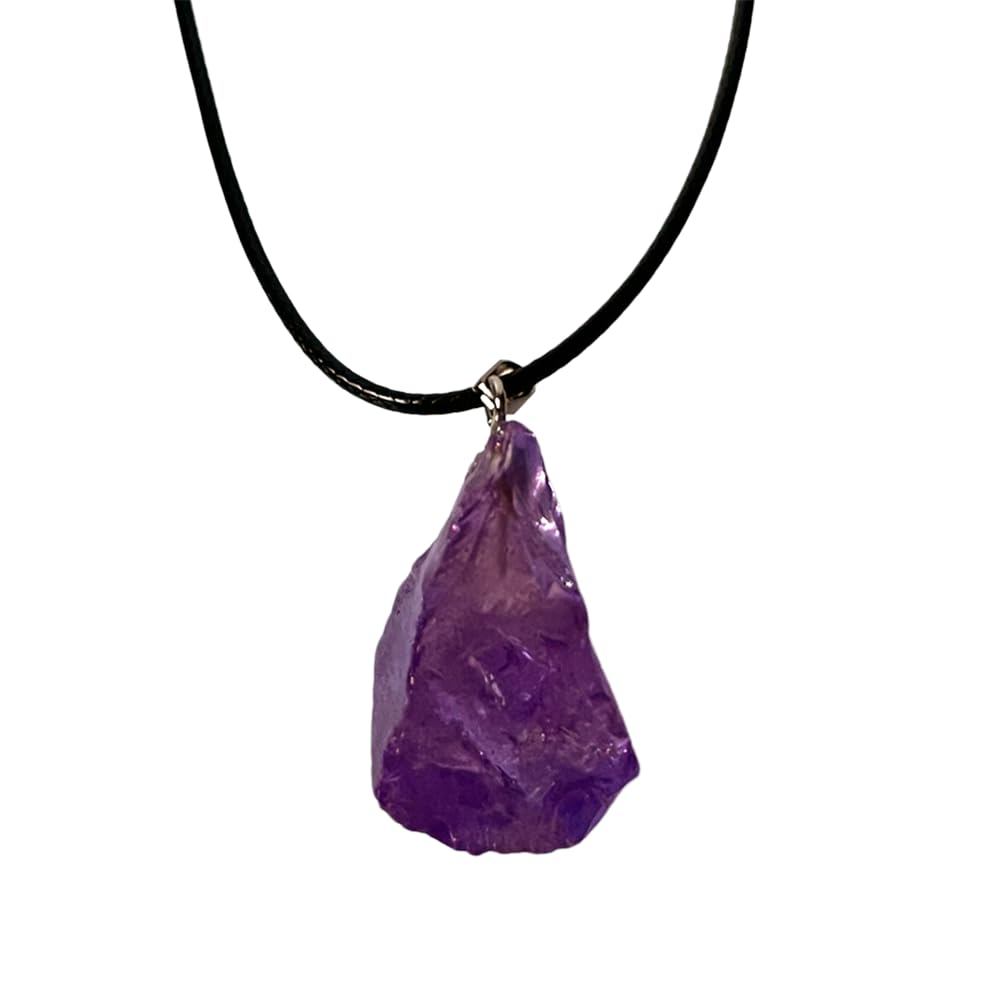VIE Electroplated Quartz Pendant, Purple