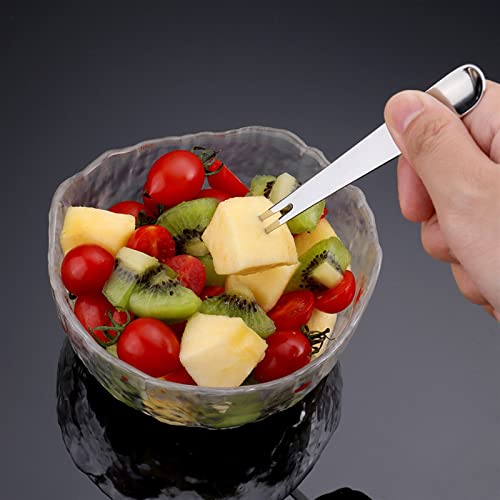 Fruit Fork Multifunction Creative Fork And Spoon 304 Stainless Steel Gold Plated Cake Salad Fruit Fork 1Pcs (Color : Colorful) #TOP5