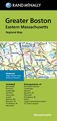 Rand McNally Folded Map: Greater Boston Eastern Massachusetts Regional Map
