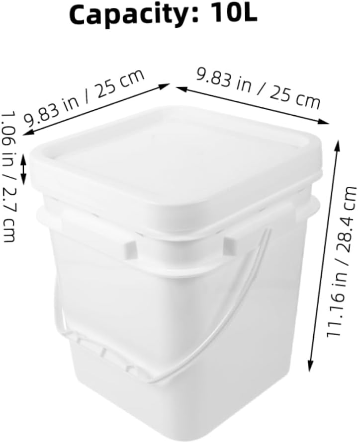 2pcs Plastic Paint Bucket Lid Container for Multipurpose Storage for Paint Pigment and Home Use