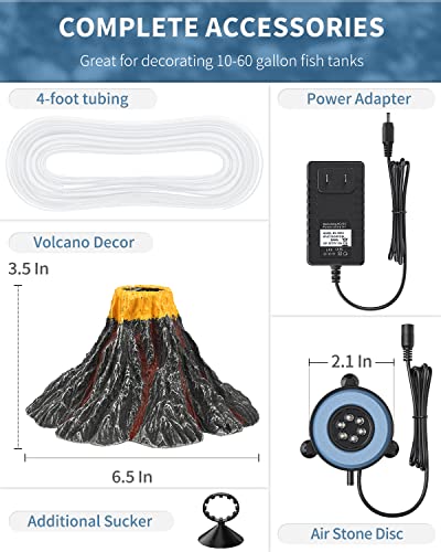 Uniclife-Aquarium-Volcano-Ornament-Kit-Realistic-Resin-Volcanic-Decoration-with-Air-Stone-Bubbler-Colorful-LED-Light-Decor-for-Fish-Tank-Landscape-Addition-and-Oxygenation