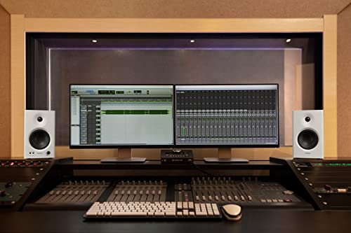 Image of Edifier Mr4 Powered Studio Monitor Speakers, 4 inch Active Near Field Monitor Speaker (White, Pair) - Auxiliary