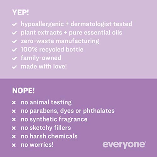 Everyone 3-In-1 Soap, Body Wash, Bubble Bath, Shampoo, 32 Ounce (Pack Of 2), Vanilla And Lavender, Coconut Cleanser With Plant Extracts And Pure Essential Oils #TOP3