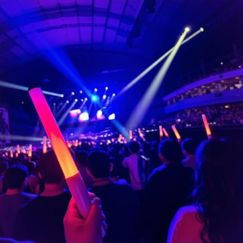 LED Glow Sticks Reusable Glow Party Favor Supplies Multicolor Light Up Stick Idol Concert LED Flashing Bright Glow Lightsticks for Wedding, Birthday, Raves, Concert, Halloween, Christmas (White-2Pack) - Image 6