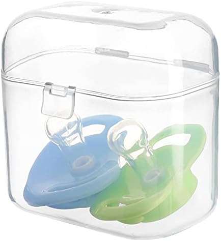 Accmor Pacifier Container - 2 Pacifier Holder Case for Travel, BPA Free, Transparent