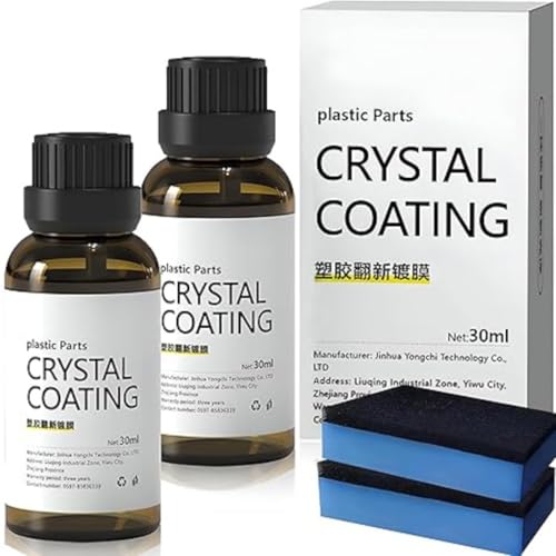 Image of RuRi Crystal Coating for Car (30ml): Ceramic Coating, Hydrophobic Finish Spray, Advanced UV Technology, Extreme Gloss, and Easy DIY Application for Car & Bike, Home (Pack Of 2)