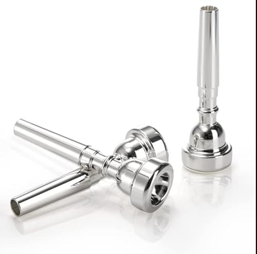 Pumtus 3 Pack Trumpet Mouthpiece, 7C 5C 3C Silver Plated Mouthpiece For Beginners, Professional Players #TOP2
