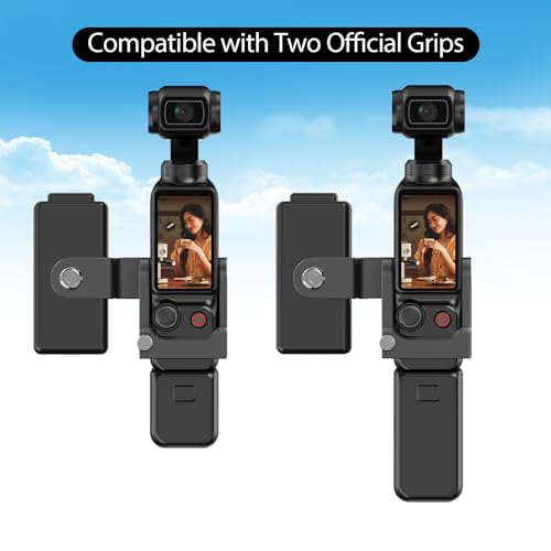 HAFOKO OSMO Pocket 3 Phone Mount Holder with 1/4 Threaded Hole and Cold Shoe Expansion Frame for Light mic Compatible with DJI OSMO Pocket 3 Accessories - Thumbnail 4