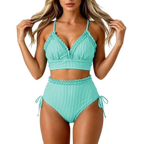 Generisch Traje de baño de dos piezas para un elegante conjunto de tankini de bikini con diseño – Conjunto de tankinis Swimwears 2 ropa de playa de alta calidad para el tiempo libre, vacaciones y uso