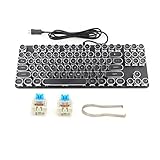 Pack complet prêt à l’emploi : chaque clavier mécanique Punk 917 est fourni avec 1 clavier, 1 pince à épiler et 2 capuchons de touches supplémentaires pour un entretien ou une personnalisation faciles. Sa disposition compacte s’intègre parfaitement sur n’importe quel bureau, idéale pour les gamers à la recherche d’un accessoire informatique à la fois fonctionnel et élégant.