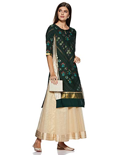 Image of W for Woman Women's Straight Kurta (17AU17090-50591 New