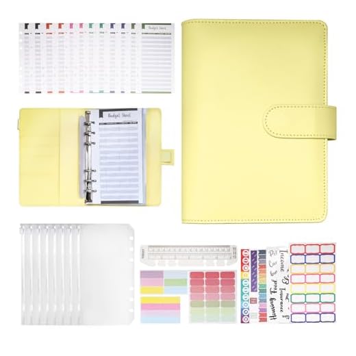 Presupuesto de clase A6, planificador de presupuesto, Avec 12 hojas con presupuesto y 8 cajas transparentes de fermeture, se adapta a guardabosques de líquido plateado, burbujas, cupones, etc