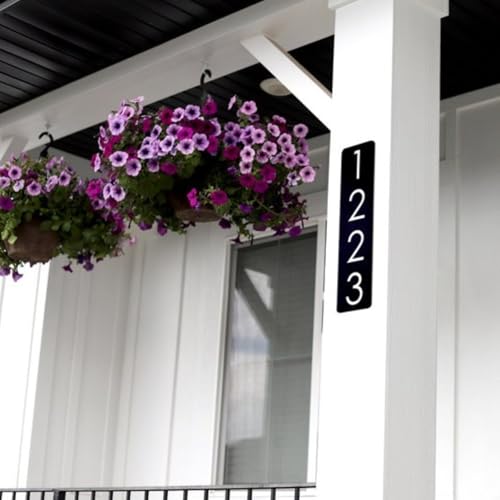 Targhetta con numero di indirizzo personalizzato per abitazioni, verticale, orizzontale, 3D, numeri civici moderni per parete, cortile, cassetta postale (15,2 x 20,3 x 20 cm)