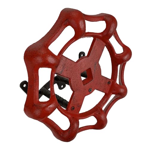 Zeckos Garden Hose Holder Faucet Spigot 11 Inch Cast Iron Red