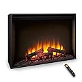 SIMPLIFIRE 36" Built-in Metal Electric Fireplace - Black, SF-BI36-E