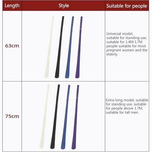 LUNCHS Magnetic Suction Shoe Horn Suitable for Sneakers Leather Shoes and Shoe Helper Stable Without Falling Off, Space Saving(Black B)