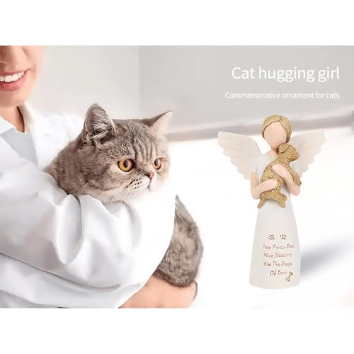 Preuve de condoléances chats et chiens statuette ange commémorative - 7