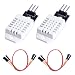 JTAREA DHT22 Digital Temperature and Humidity Sensor AM2302 Sensors Module with Cable for Electronic Practice DIY Replace SHT11 SHT15 (Pack of 2pcs)