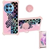 jioeuinly 1+ 12 R 5G Case Compatible for Oneplus 12r 5G Phone Case Cover Hard PC + Soft Silicone[Ring Support] [Colorful Reflect Light] IMDF-JXX