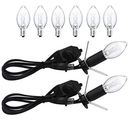 Himalayan Salt Lamp Cords with Dimmer Switch Original Replacement Plus 6 Bulbs 15W