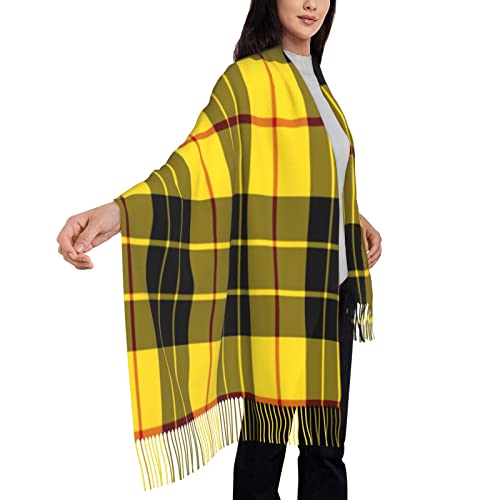 Clan MacLeod Tartan Yellow And Black Plaid Soft Cashmere Feel Scarf Winter Warm Scarves Large Pashmina Shawl4