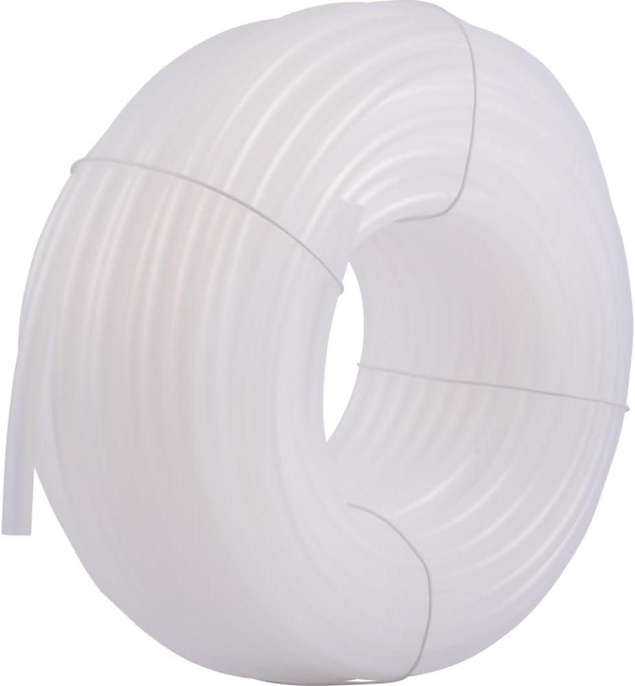 EZ-FLO Eastman 1/4" ID (3/8" OD) White Polyethylene Tubing 100ft - Durable LDPE for Plumbing & Water Lines