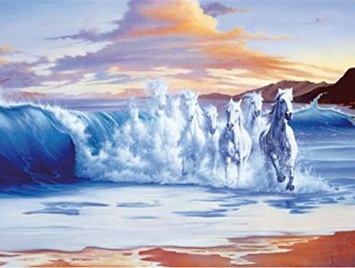 Peinture au diamant 5D idée cadeau créative kit mosaïque adulte cheval de mer