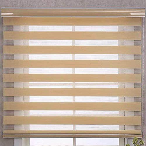 WWHATE Estor enrollable de tela opaca de doble capa, riel de aluminio, fácil ajuste, para el hogar, oficina, dormitorio, habitación de los niños, fácil ajuste (naranja, 80 cm de ancho x 200 cm de