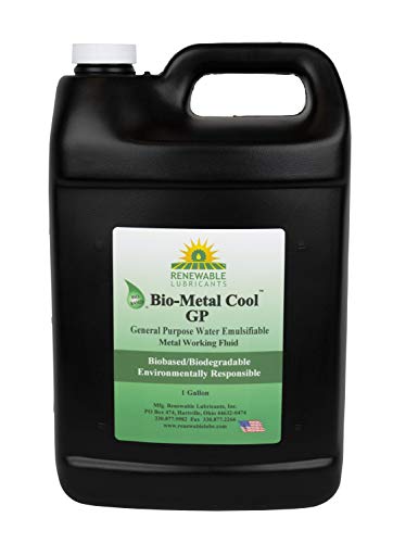 Renewable Lubricants Bio-Metal Cool General Purpose Cutting Oil, 1 Gallon Jug, Yellow (86803)