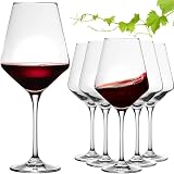 IMPERIAL glass Rotweingläser 580ml Set 6-Teilig 'Athen' Bordeauxgläser aus...