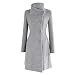 Produktbild Geili Damen Wolle Mantel Normale Form Lange Tweed Mantel mit Reverskragen Frauen Elegante Übergrößen Warme Knöpfen Winter Jacken Wintermantel Wolljacke Übergangsjacke mit Gürtel