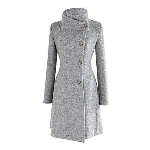 Logobeing Chaqueta Abrigo Mujer Invierno Talla Grande Suéter Abrigo Largo para Mujer Otoño Bolsillo Blusas Manga Larga Estampado Leopardo Moda (L, Gris)