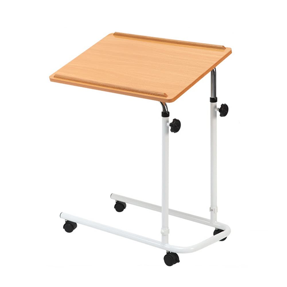 Buy Bedside Table with Wheels, Adjustable Height Medical Tilt Top