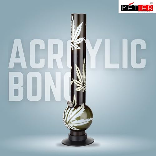 Image of METIER Bong 16 inch bongsmoke Acrylic(Plastic) Hookah Water Pipe Bongs Bottle Rolling Pipe Portable Hookah Pipe Pack of 1