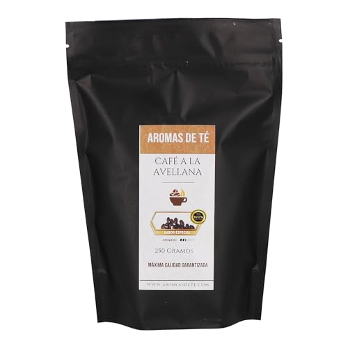 Café con Avellana - Café Molido 100% Arábico - Intensidad Suave - Tueste 100% Natural - Aroma Natural - Sabor Especial - Sin Gluten - Aromas de Café (250, Avellana)