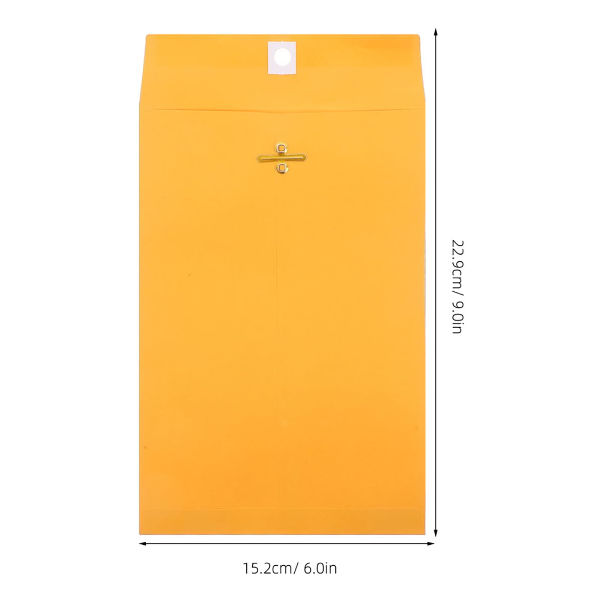 Buste con Chiusura a Fermaglio 100 Pezzi in Carta Kraft Gialla | Formato Business, Finitura Elegante, Uso Professionale e Domestico, Organizzazione Pratica