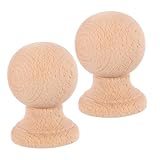 Design romain élégant : les embouts décoratifs en bois présentent un style de colonne romaine classique, idéal pour rehausser l’ambiance artistique de votre salon, bureau ou chambre. embouts en bois dur brut, embouts sculptés