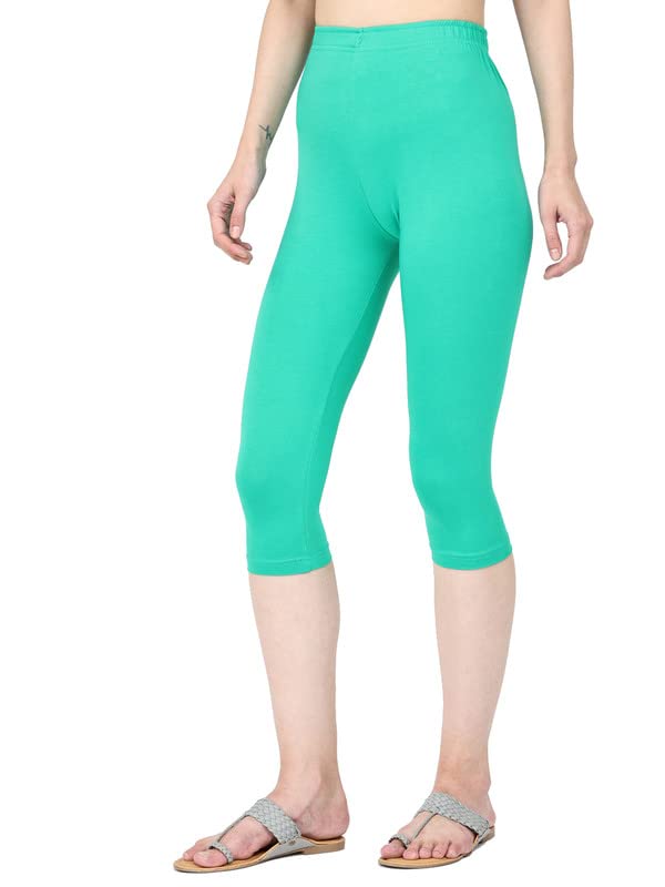 Image of Robinbosky Premium Stretchable Cotton Capri Legging for Women | Suitable for Formal wear & Casual wear | High-End Elastic Makes. The Leggings Squat Proof and Durable for Travel, Yoga, & Workout.
