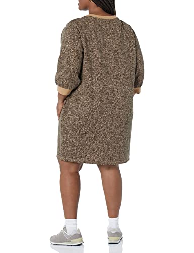 Image of Amazon Essentials Women's Fleece Blouson Sleeve Boatneck Sweatshirt Dress (Available in Plus Size)