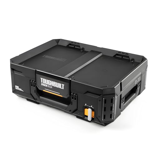 Image of ToughBuilt - StackTech Lockable Tool Box, Modular Storage with Auto-Locking System, IP65 Protection & Accessory Rails (TB-B1-B-30)
