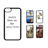 10PCS Sublimation Blanks Phone Case Covers for Apple iPhone 8 Plus and iPhone 7 Plus, 5.5-Inch.Blank Printable Phone Case for DIY