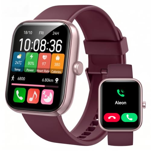 Image of Smart Watch for Women Men with Bluetooth Call, Alexa Built-in Smartwatch, 1.83 inchDIY Dial Fitness Watch with Sleep Heart Rate Monitor, 110+ Sport Modes, IP68 Waterproof Watch Compatible with Android iOS