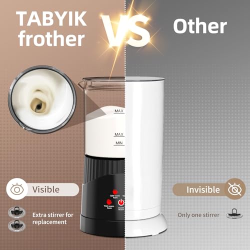 Milk Frother,4 in 1 Electric Milk Frother and Steamer,14OZ Chefavor Warm and Cold Foam Maker,Milk Foamer for Coffee - Thumbnail 4