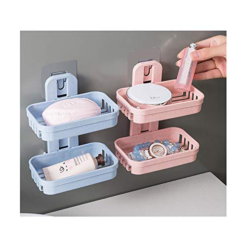Boîte à savon ventouse murale REYG double couche de vidange - 4