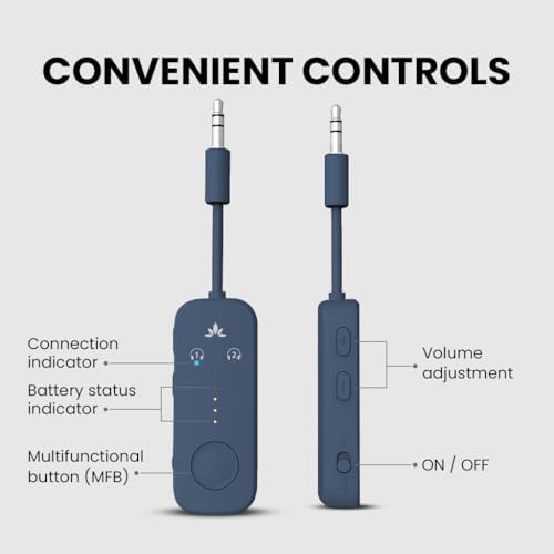 Relay Bluetooth 5.3 Airplane Adapter 2 Headphones AptX Adaptive AUX 3.5mm | Australia - View #10