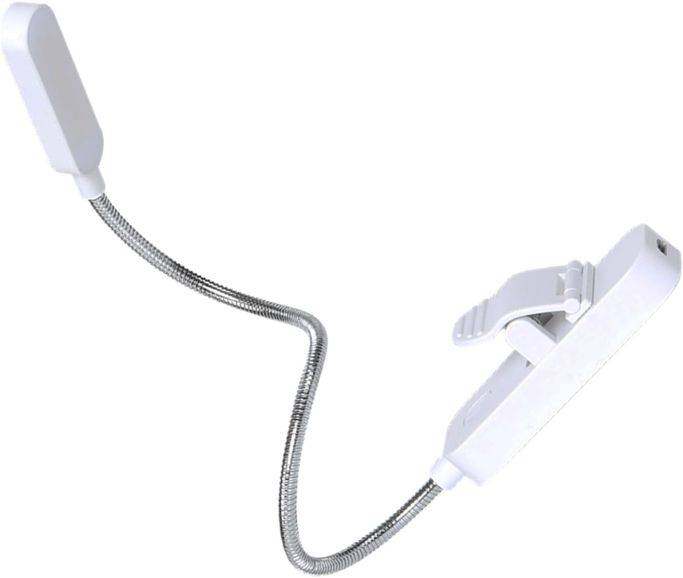 Zerodis LED Clamp/Holder on Book Light, USB Rechargeable, Stepless Dimming, Gooseneck Design, Eye Caring Reading Lamp for Bedroom, Office (Type 1 (8 LEDs))