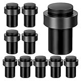 10 Pack Door Stoppers with 3M Adhesive Strips, Stsainless Steel Cylindrical Floor Door Stop, Modern